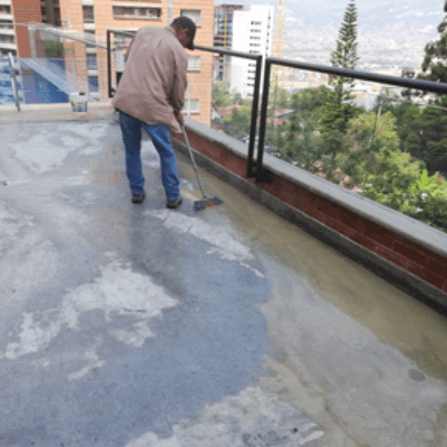 Impermeabilización playa de piscina, Medellín, Octubre de 2019