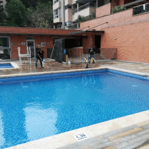 Impermeabilización playa de piscina, Medellín, Octubre de 2019